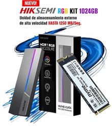 UNIDAD EXTERNA HIKSEMI RGB KIT + 1024GB NVME USB 3